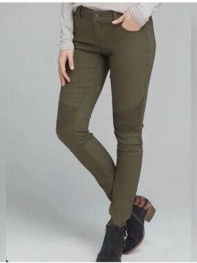 Prana Olive Green Women's Moto Jeans